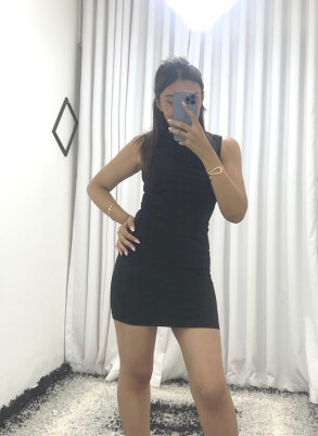 Şık Mini Elbise – Siyah, Bordo, Mavi, Gri Renk Seçenekleri - 4